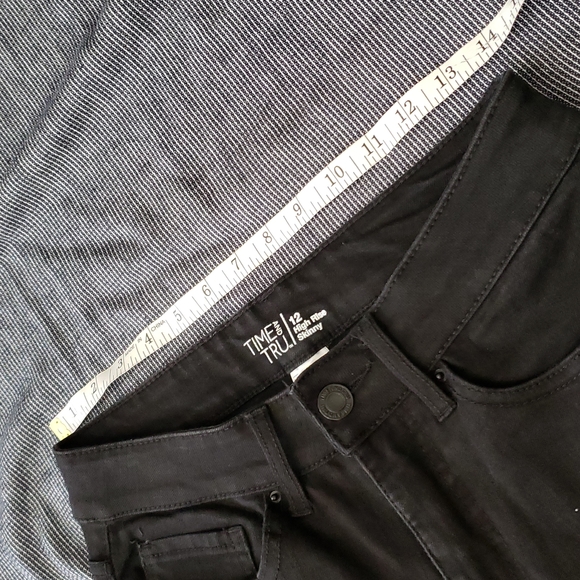 Time and Tru Black High Waist Woman Size 12 - Picture 3 of 8